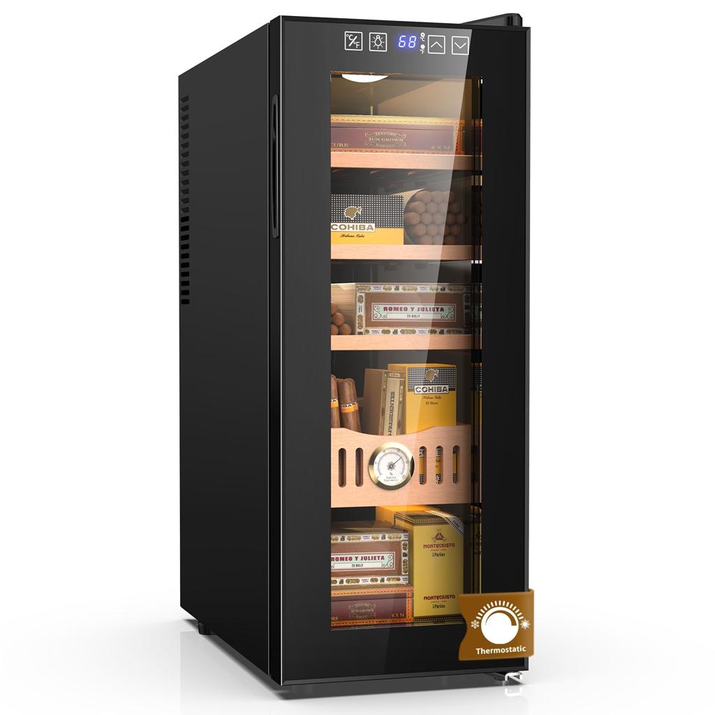SnoMaster 35L Counter-Top Thermo-Cooled Cigar Humidor – Black (Z150163)