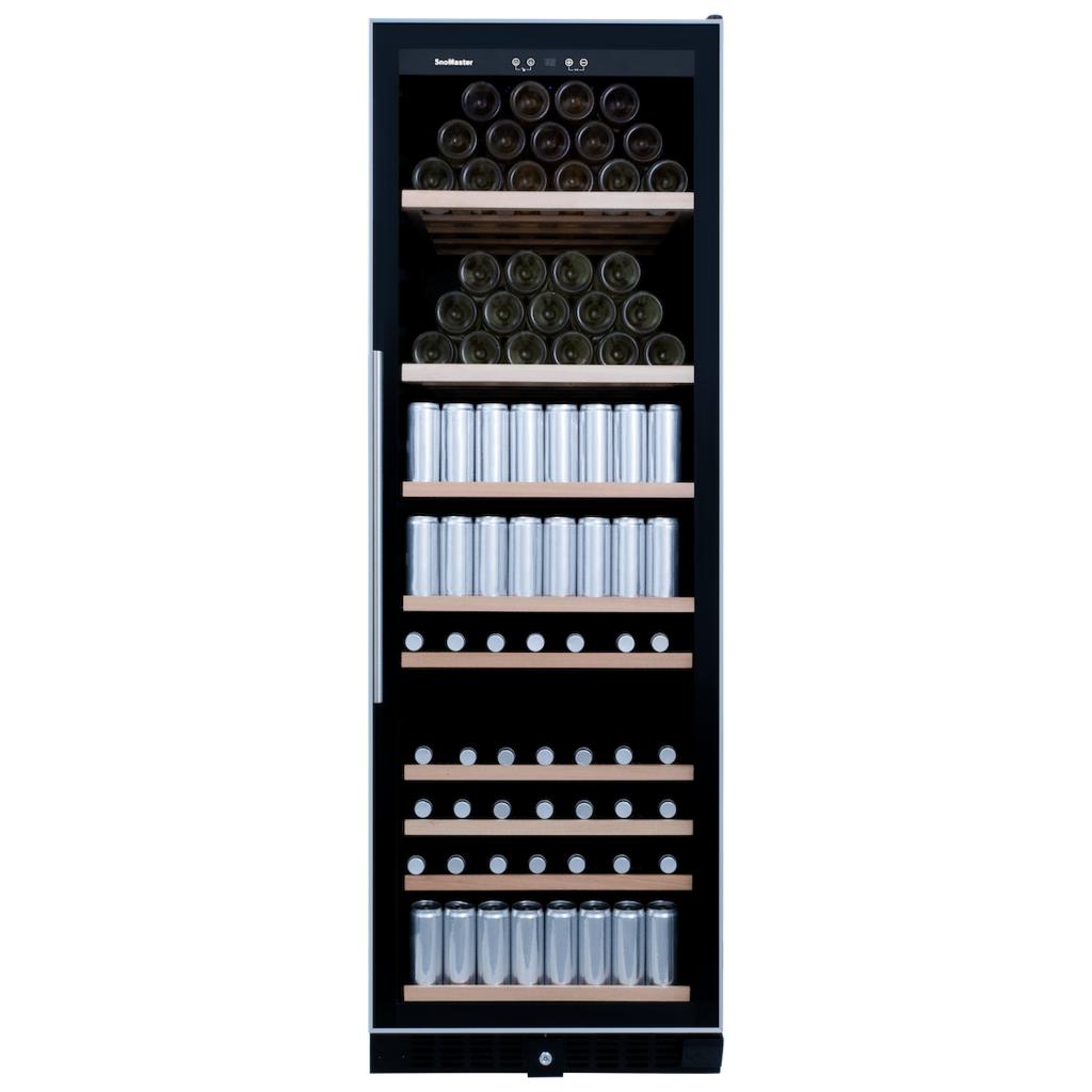 SnoMaster 408L Upright Beverage Cooler – Black with Stainless Steel Trim (SMBC-407)