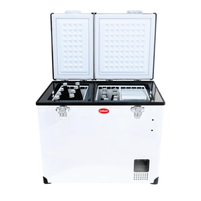 SnoMaster 82.5L Dual Compartment Fridge/Freezer – Stainless Steel (SMDZ-TR82D)