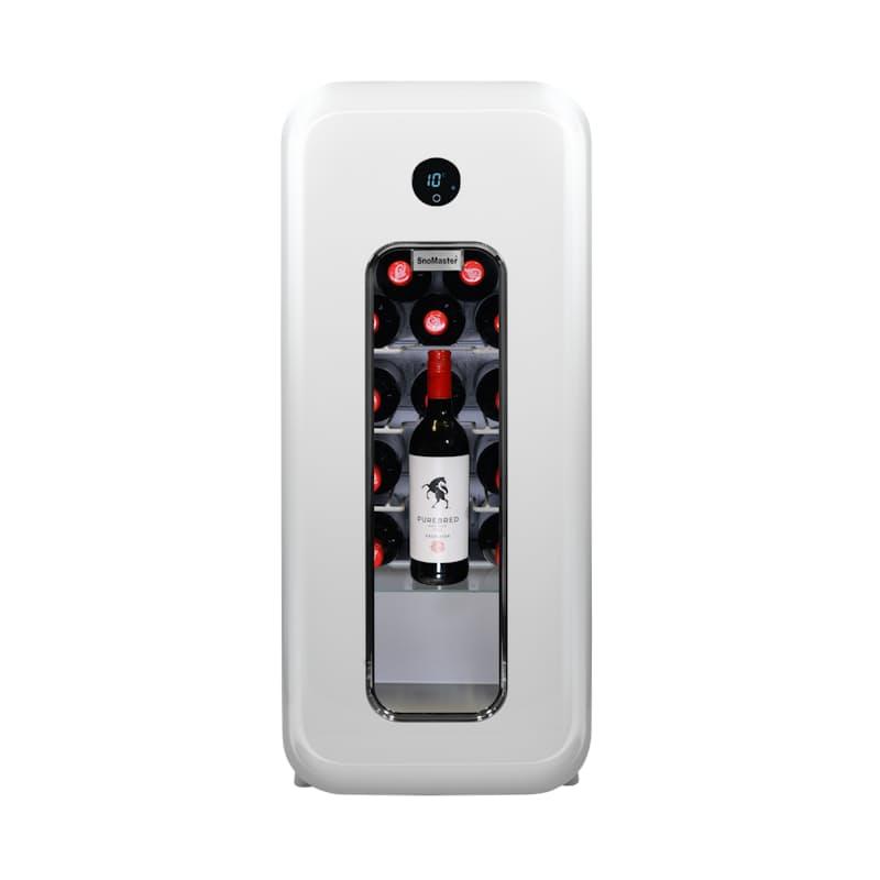 SnoMaster 14 Bottle Solid Door Single Zone Retro Wine Cooler – Cream (VT-19DCPRO)