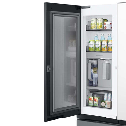 Samsung Bespoke AI 704L French Door Refrigerator with Customisable Design & See-Thru Door – White (RF71DB975012FA)