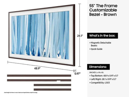 Samsung 55" Customizable Frame for 2021 The Frame TV – Brown