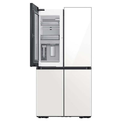 Samsung Bespoke AI 704L French Door Refrigerator with Customisable Design & See-Thru Door – White (RF71DB975012FA)
