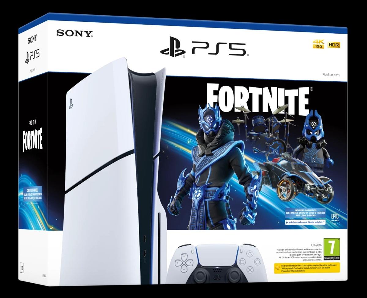 Sony PlayStation 5 Standard Disc Edition Console – Fortnite® Voucher Bundle (1TB SSD)