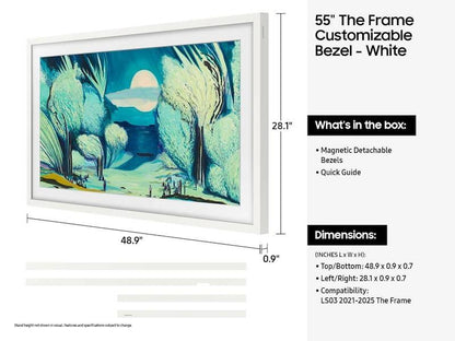 Samsung 55" Customizable Frame for 2021 The Frame TV – White