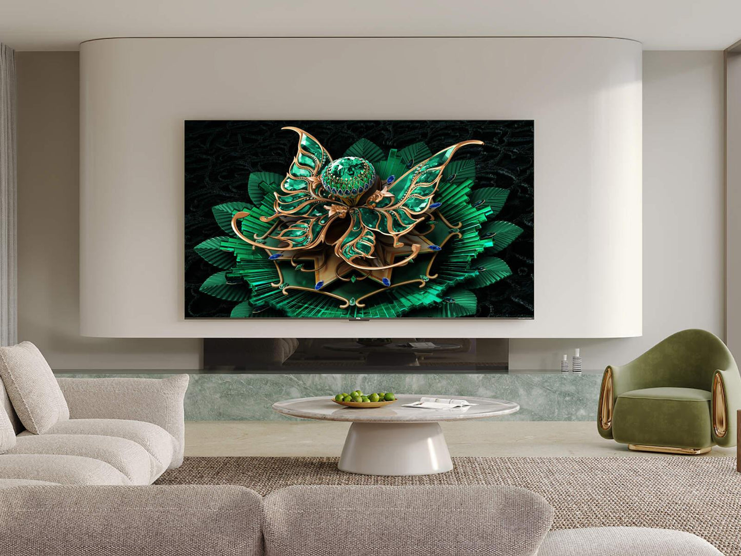 TCL 85-Inch C7K Premium QD Mini LED QLED 4K Google TV – 144Hz Smart TV with Bang & Olufsen Audio