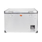 SnoMaster 66L Low Profile Dual Compartment Portable Fridge/Freezer AC/DC – Stainless Steel (SMDZ-LP66D)
