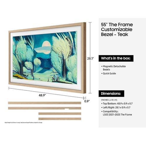 Samsung 55" Customizable Frame for 2021 The Frame TV – Teak