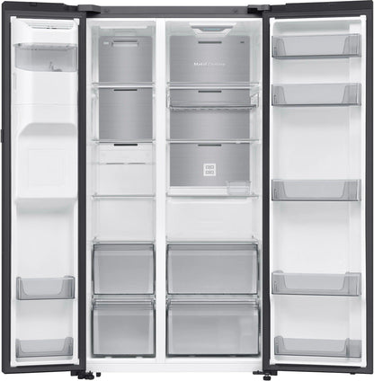 Samsung Side-by-Side 609L Food Showcase – Gentle Black (RS80F64G2FFA)