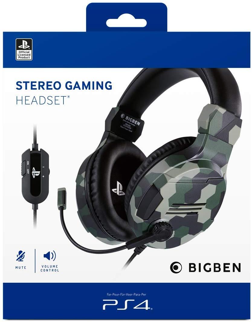 Bigben Stereo Gaming Headset for PS4 – Camo Green