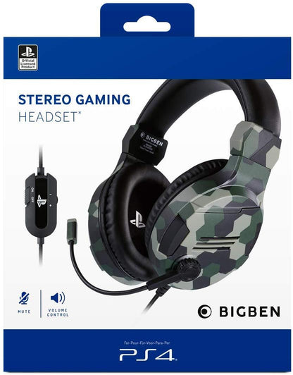 Bigben Stereo Gaming Headset for PS4 – Camo Green