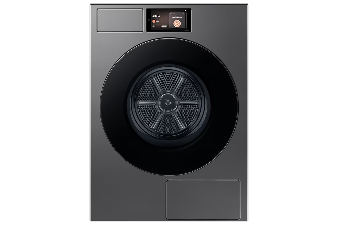 Samsung Bespoke AI 17kg Dryer with All-In-One Control & Hybrid Heat Pump Technology – Dark Steel (DV90F17CDSFA)