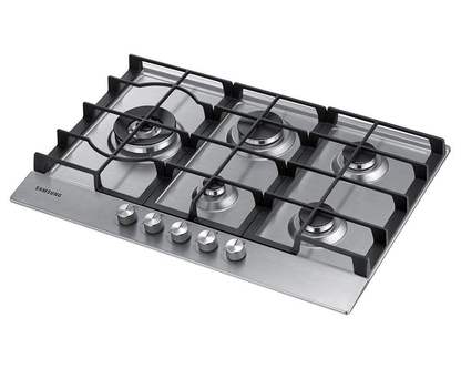 Samsung 75cm 5 Burner Gas Hob with 60cm Cut-Out – Stainless Steel Finish (NA75D3030AS/FA)