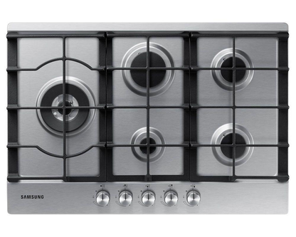 Samsung 75cm 5 Burner Gas Hob with 60cm Cut-Out – Stainless Steel Finish (NA75D3030AS/FA)
