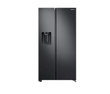Samsung 617L Side-by-Side Fridge with Non-Plumbed Water & Ice Dispenser – Gentle Black (RS64R5311B4/FA)