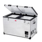 SnoMaster 56L Dual Compartment Portable Fridge/Freezer AC/DC – Stainless Steel (SMDZ-CL56D)