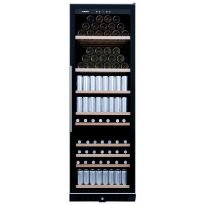 SnoMaster 408L Upright Beverage Cooler – Black with Stainless Steel Trim (SMBC-407)